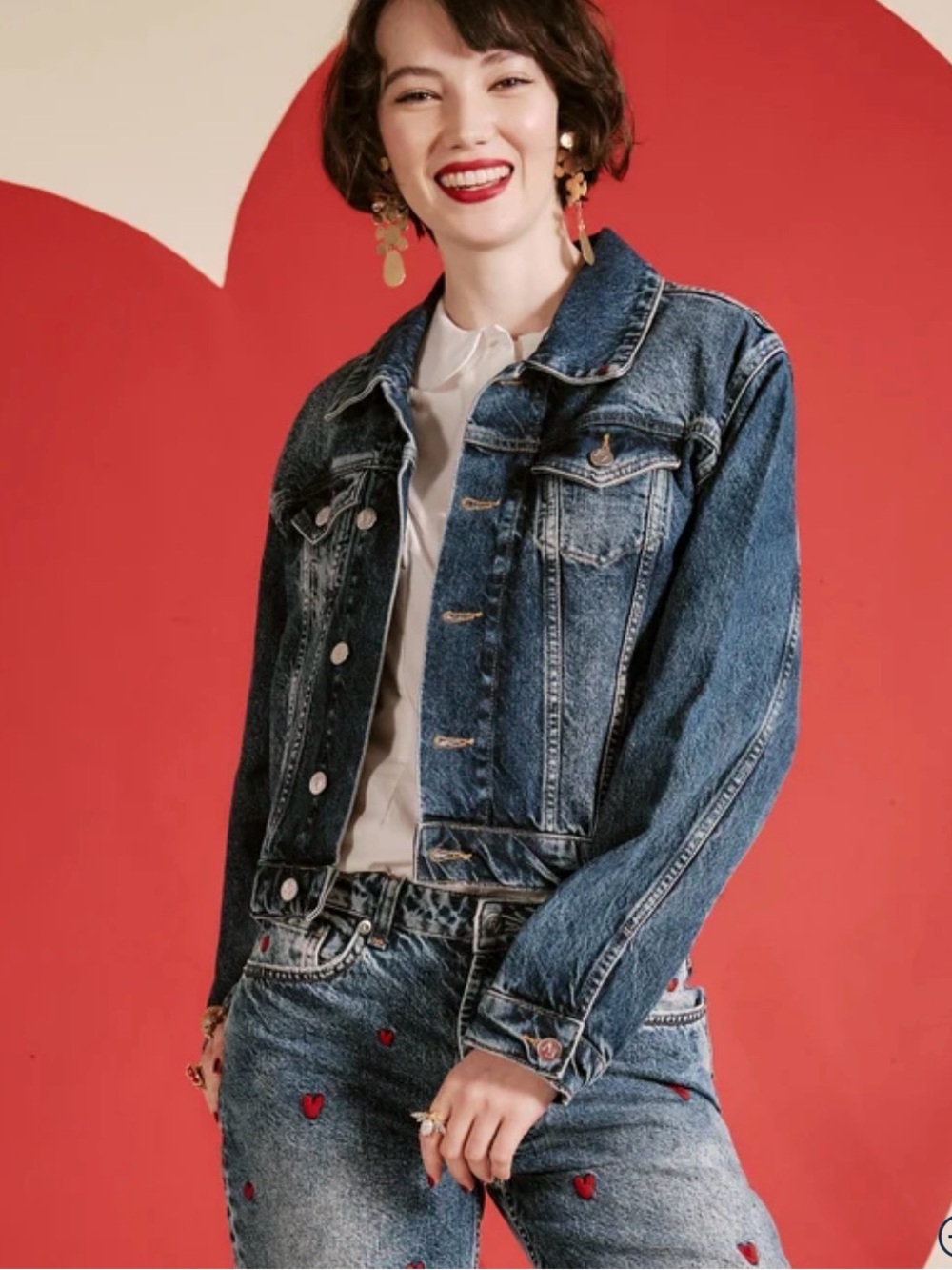 Frances Valentine Taylor Sweetheart Denim Jacket